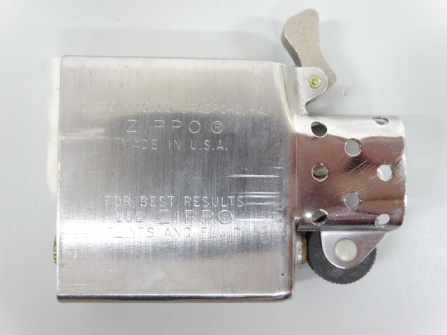 新品 未使用品 1980年製 ZIPPO ジッポ プレーン シルバー 銀 無地 オイル ライター USAの画像6