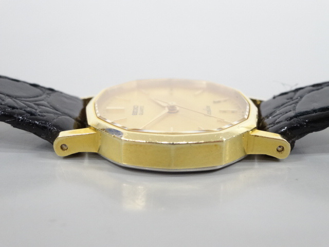  Junk SEIKO Seiko EXCELINE Exceline 1221-5000 14K × SS 14 золотой женский кварц наручные часы 