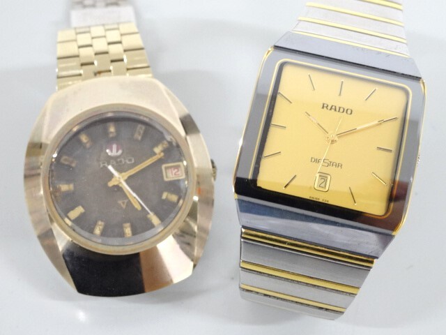 ジャンク 2点セット まとめて RADO ラドー DIASTAR ダイヤスター 129.0266.3 クオーツ BALBOA V バルボア 自動巻き メンズ 腕時計_画像1