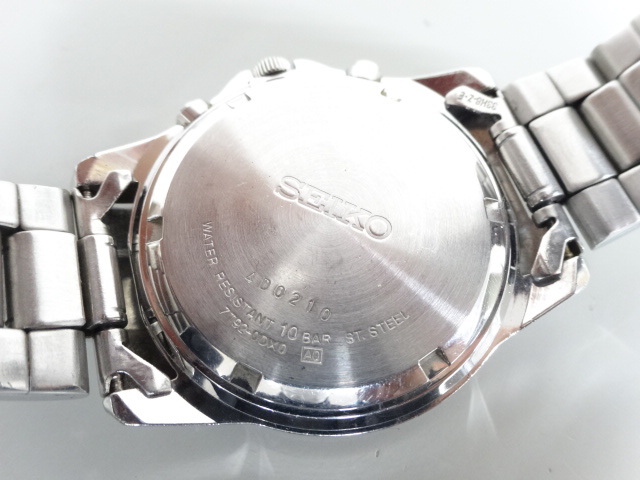 ジャンク 2点セット まとめて SEIKO セイコー クロノグラフ 8T63-00D0 7T92-0DX0 メンズ クオーツ 腕時計_画像5