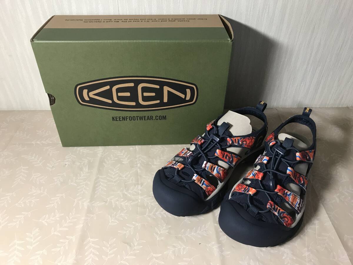 H 送料無料 新品未使用 KEEN NEWPORT RETRO 1026473 US/8.5 CM/25.5 GROOVY ORANGE/NAVY キーン ニューポートレトロの画像1