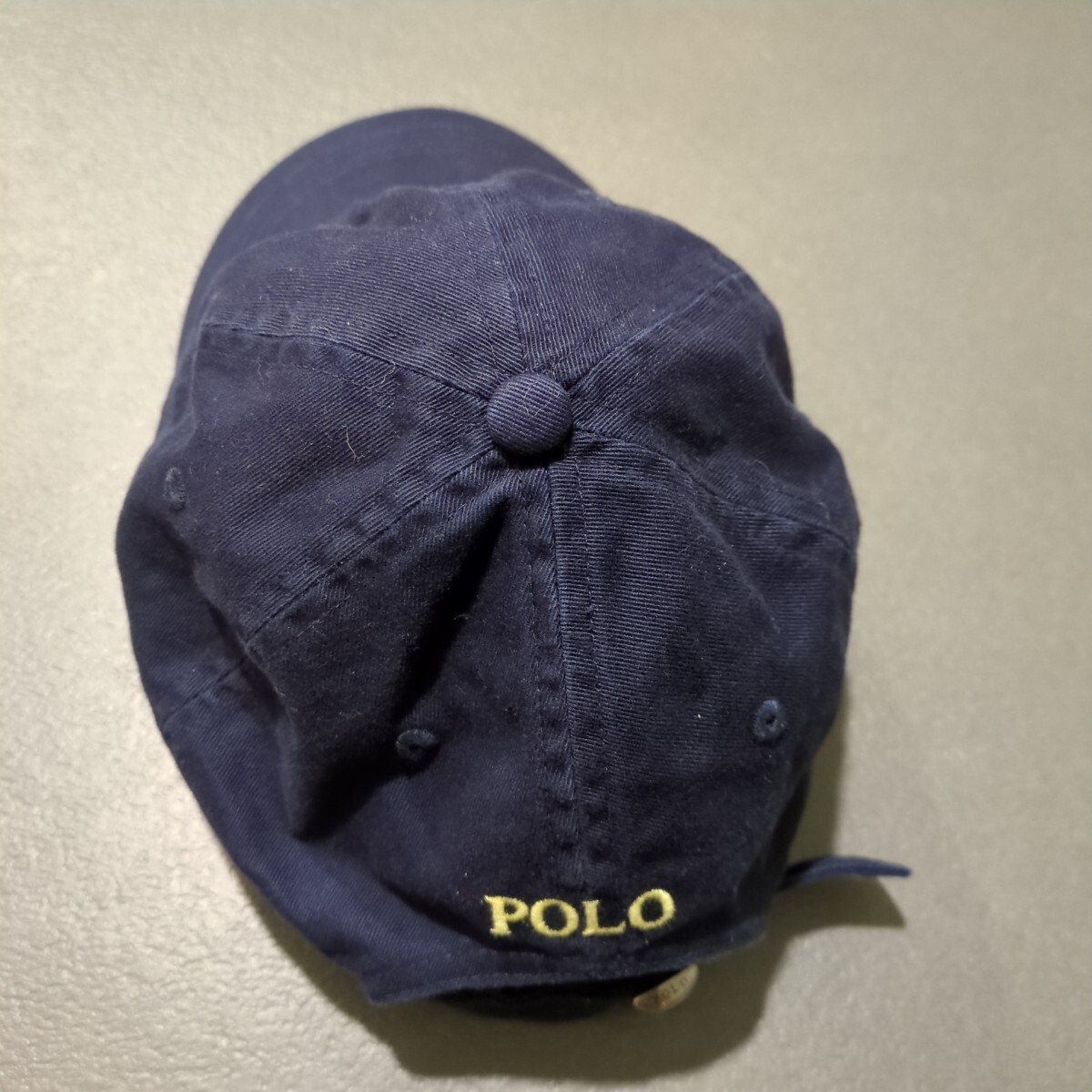 POLO Ralph Lauren ポロ ラルフローレン キャップ 帽子 ネイビー　フリーサイズ 刺繍_画像4