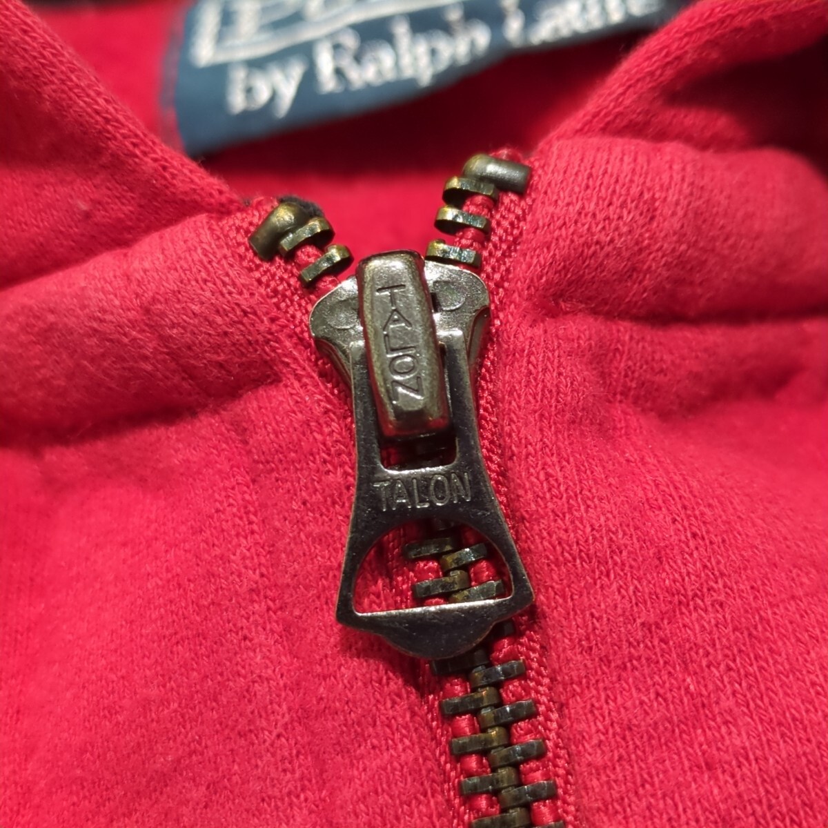 POLO RALPH LAUREN ビッグポニー ジップアップ パーカー ラルフローレン スウェットTALON ZIP Mサイズ　赤　レッド_画像9