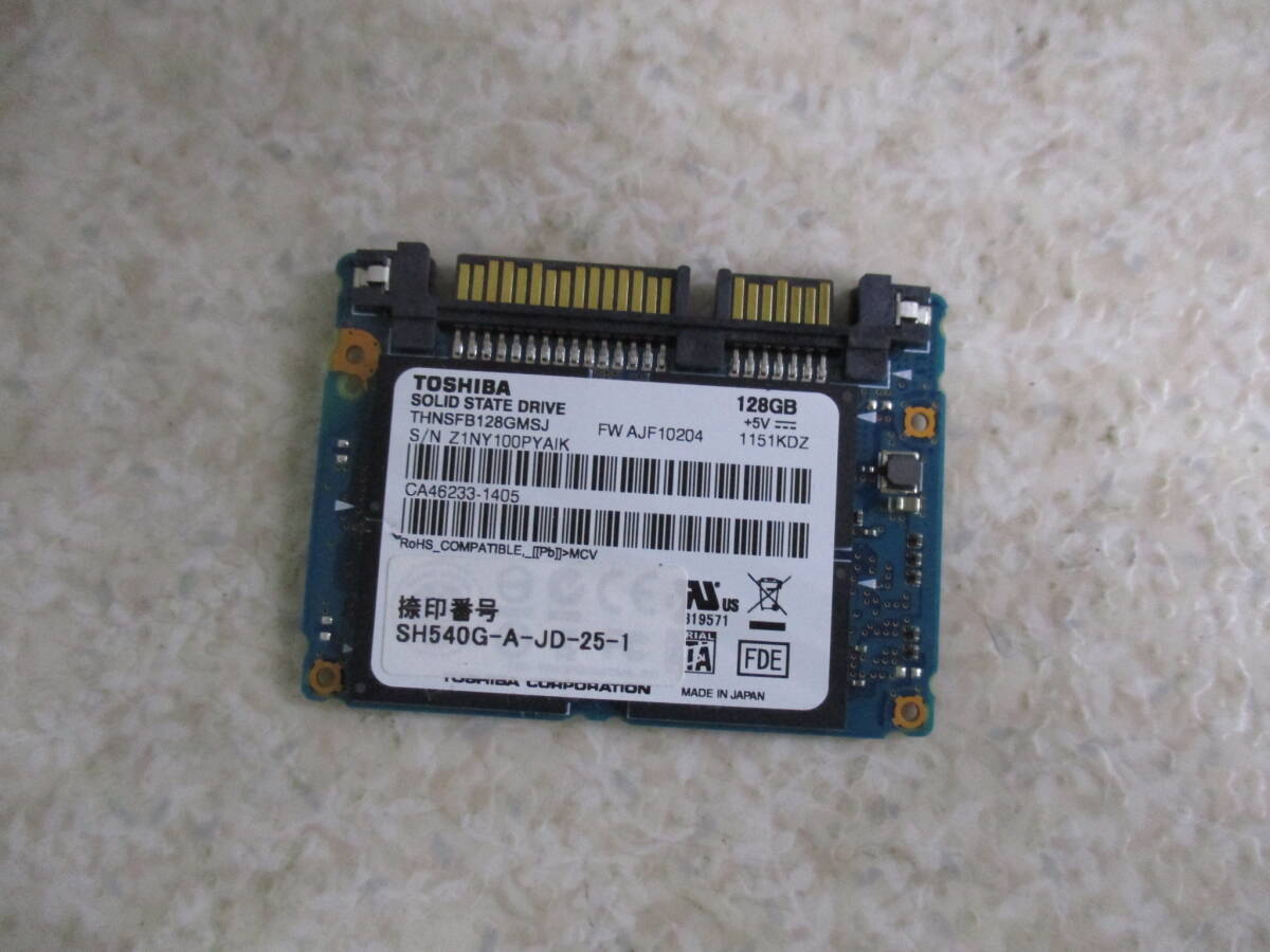  TOSHIBA SSD 128GB THNSFB128GMSJ★動作品★NO:809_画像1