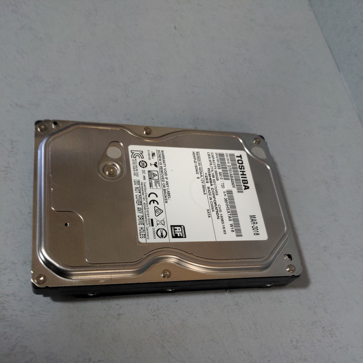 SONY　ブルーレイレコーダー　換装用 　HDD 500GB BDZ-RX50 BDZ-RX55用　録画容量は500GBですがADZ-RS BDZ-RX100シリーズにも使用出来ます_画像2