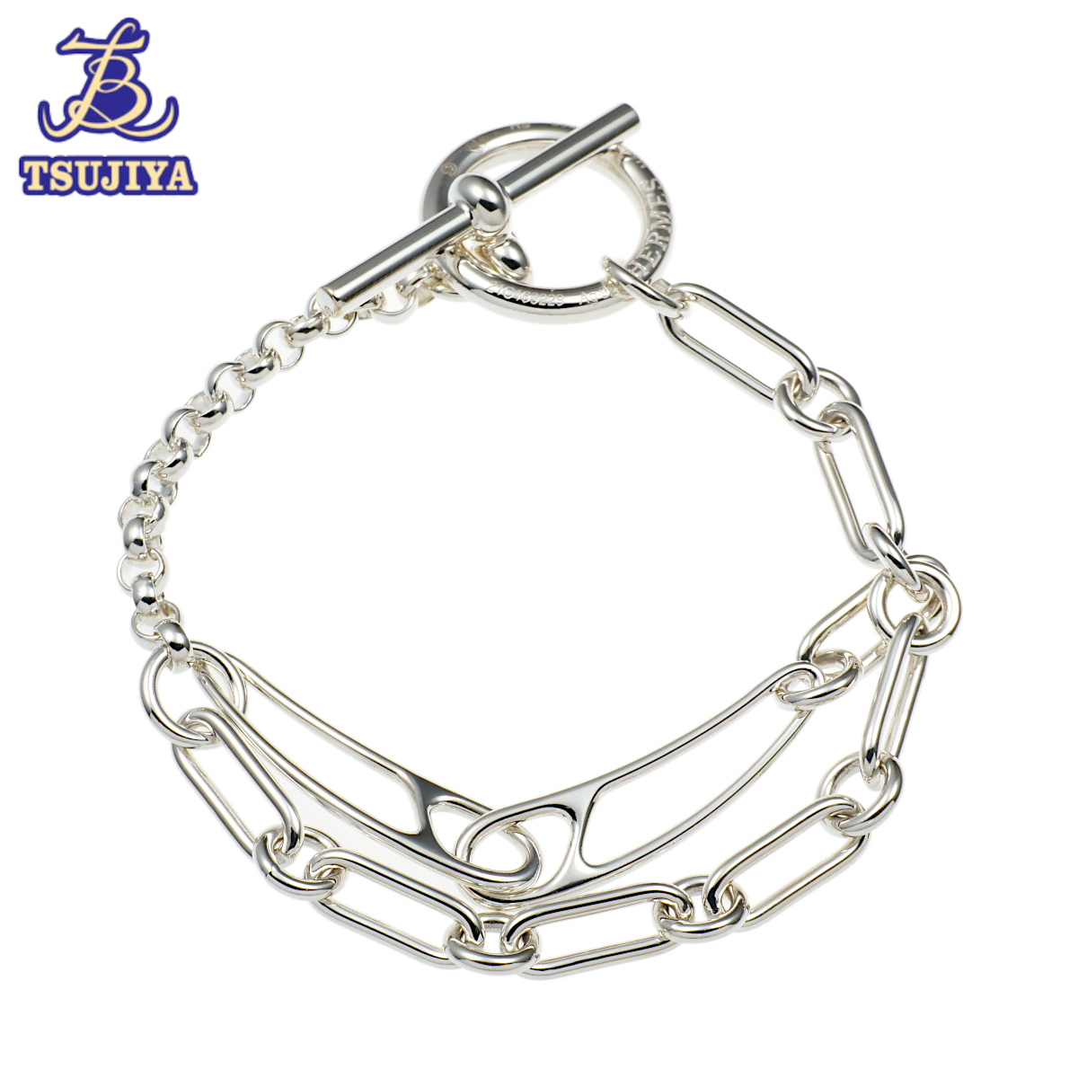 最大80%オフ ◆大幅値下げ!★ほぼ美品★ HERMES エルメス シェーヌダンクルパンクSH ブレスレット Ag925 16.5cm 17.2g 中古A【辻屋質店J2005】 ブレスレット、バングル