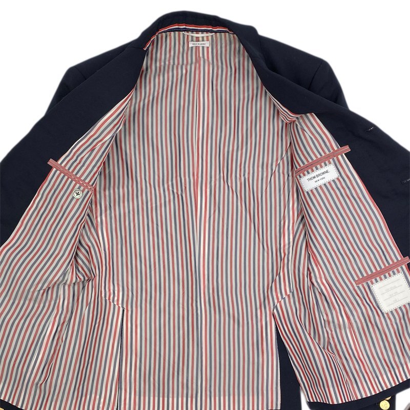 ★美品★THOM BROWNE. トムブラウン　テーラードジャケット　ネイビー　#2　メンズ　中古A【辻屋質店A2643】_画像4