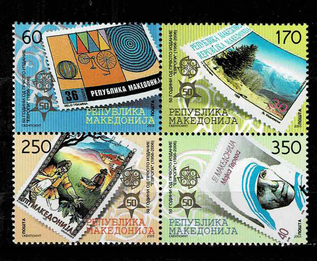 マケドニア 2005年 EUROPA切手発行50年切手セット_画像1