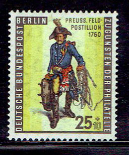 ベルリン 1955年 付加金付(ポスティリオン)切手の画像1