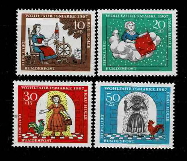 ドイツ 1967年 付加金付(ホレおばさん )切手セット_画像1