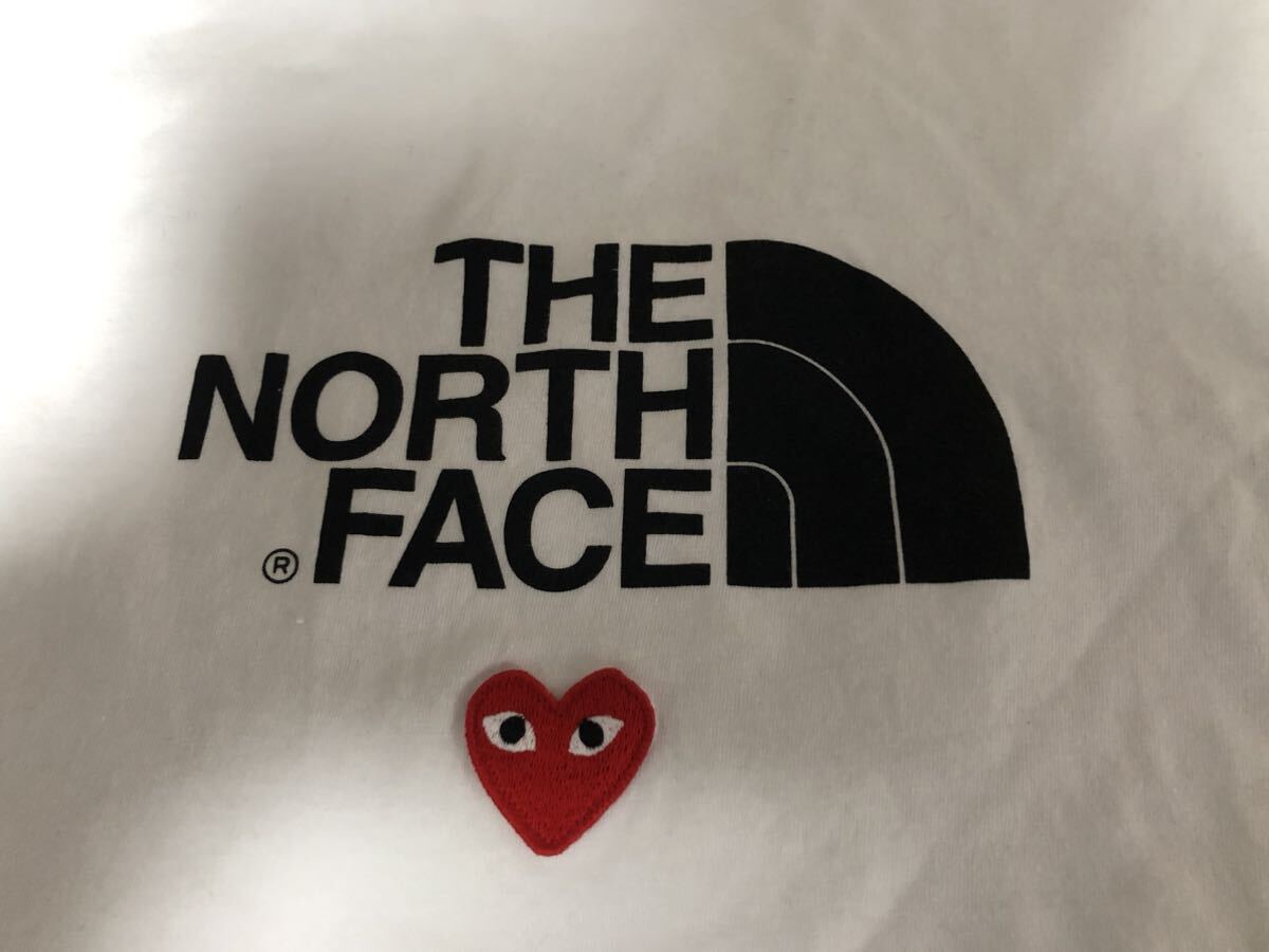 プレイコムデギャルソンxザ・ノースフェイスWネームTシャツ 希少XL PLAY CPMME des GARCONS THE NORTHFACE_画像2