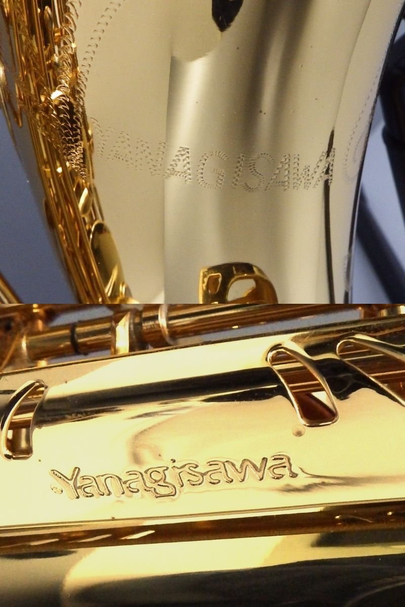 #【中古】YANAGISAWA T-900 ヤナギサワ テナーサックス シリアル/0017**** 音出しOK マウスピース/リード/ハードケース他付き 管楽器（札）_画像6