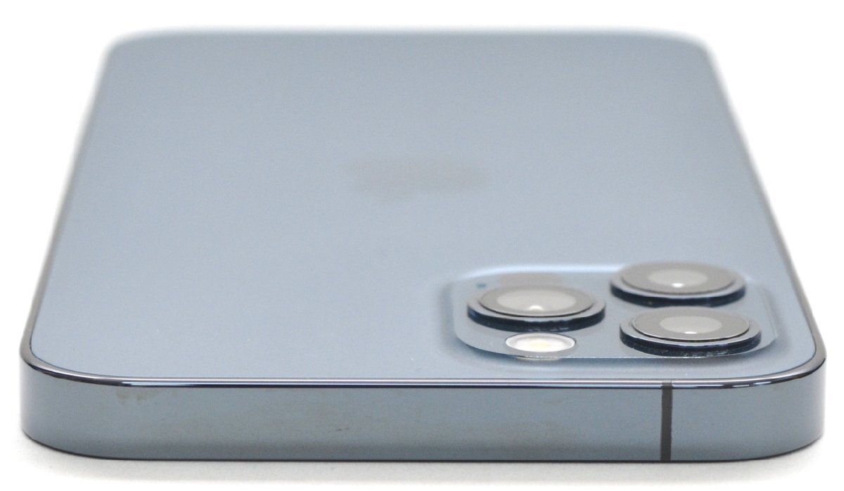 1円～送料無料 液晶綺麗 SIMフリー iPhone12 Pro 256GB パシフィックブルー MGMD3J/A バッテリー87% 9051の画像6