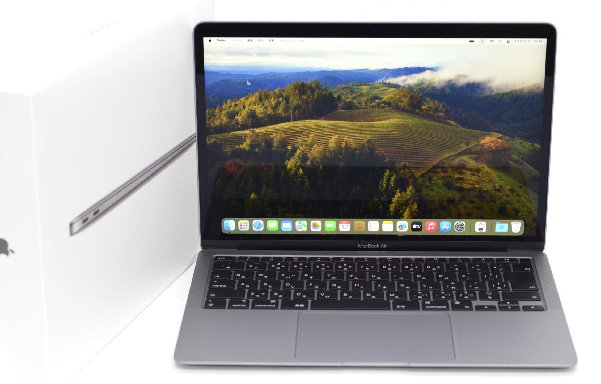 1円～送料無料 人気！ディスプレイ新品 MacBook Air (M1, 2020) MGN73J/A 8C/8C メモリ:8GB SSD:512GB スペースグレイ H4TY_画像1