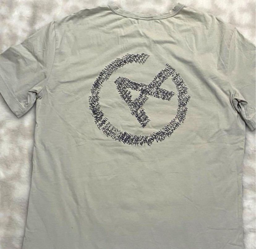 アルマーニコレッツォーニ Tシャツ 半袖 ロゴ ストレッチ トップス メンズ Lサイズ グレー ARMANI COLLEZIONI _画像4