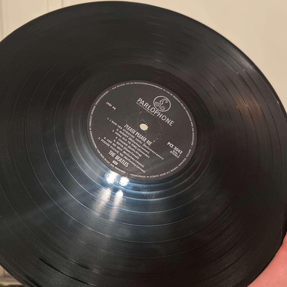 オランダ初期ステレオ盤 両面マト1 ビートルズ THE BEATLES PLEASE PLEASE ME LPレコードの画像5