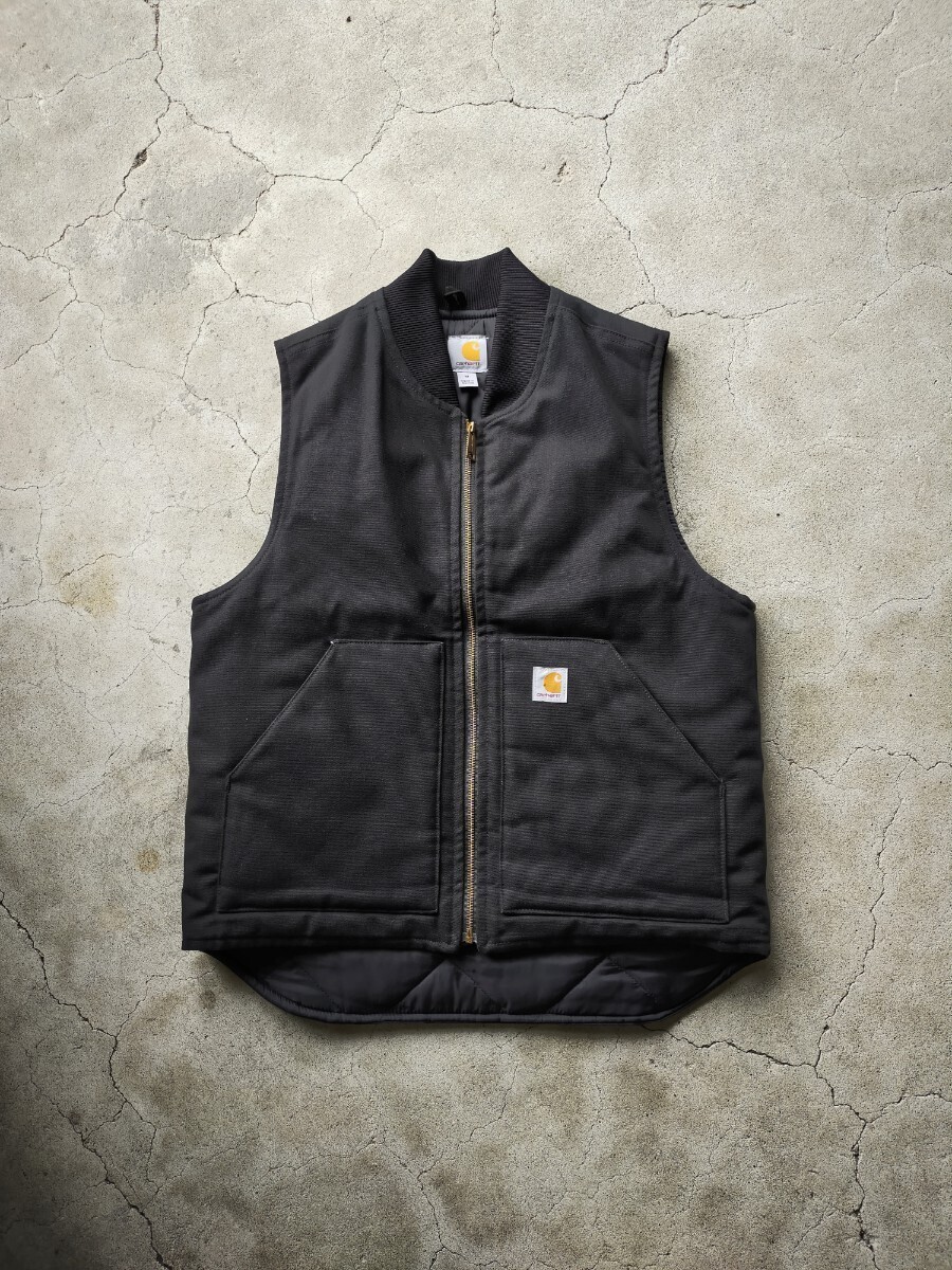 【極美品】Carhartt V01-BLK ダックベスト size-M ブラック 黒 カーハート アーカイブ アクティブ サンタフェ デトロイト 米国 vintage_画像8