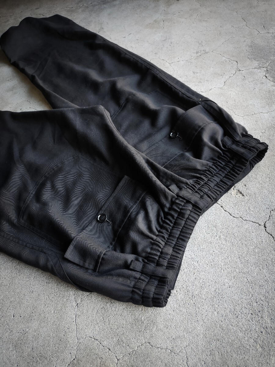 日本製【美品】17ss Iroquois C/NY Satin Baker Pants メンズ size-1 イロコイ ベイカーパンツ ウール 米軍 ミリタリー サルエルパンツ_画像4