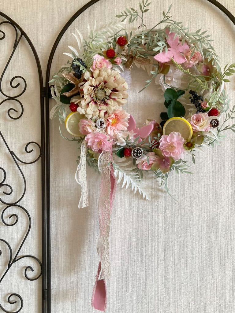 Handmade* hand made * lease *original wreath* wall decoration * ornament *welcome*wreath*33.***
