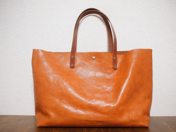  hand made original leather pull up bag C* creamer leather BT tote bag CAM 823