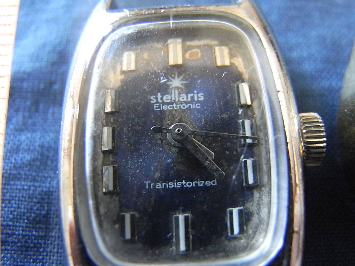即決 2個 電磁テンプ Stellaris Electronic Transistorized TIMEX ELECTRIC タイメックス 腕時計 電子テンプ 1960年代 ジャンク_画像2