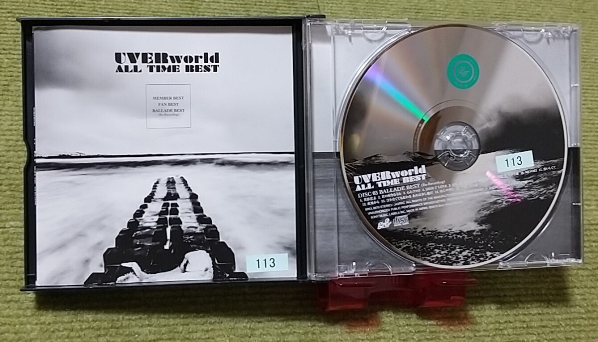 【名盤！】UVERworld ALL TIME BEST オールタイムベスト CDアルバム the over 激動 クオリア 7日目の決意 chance fight for library_画像3