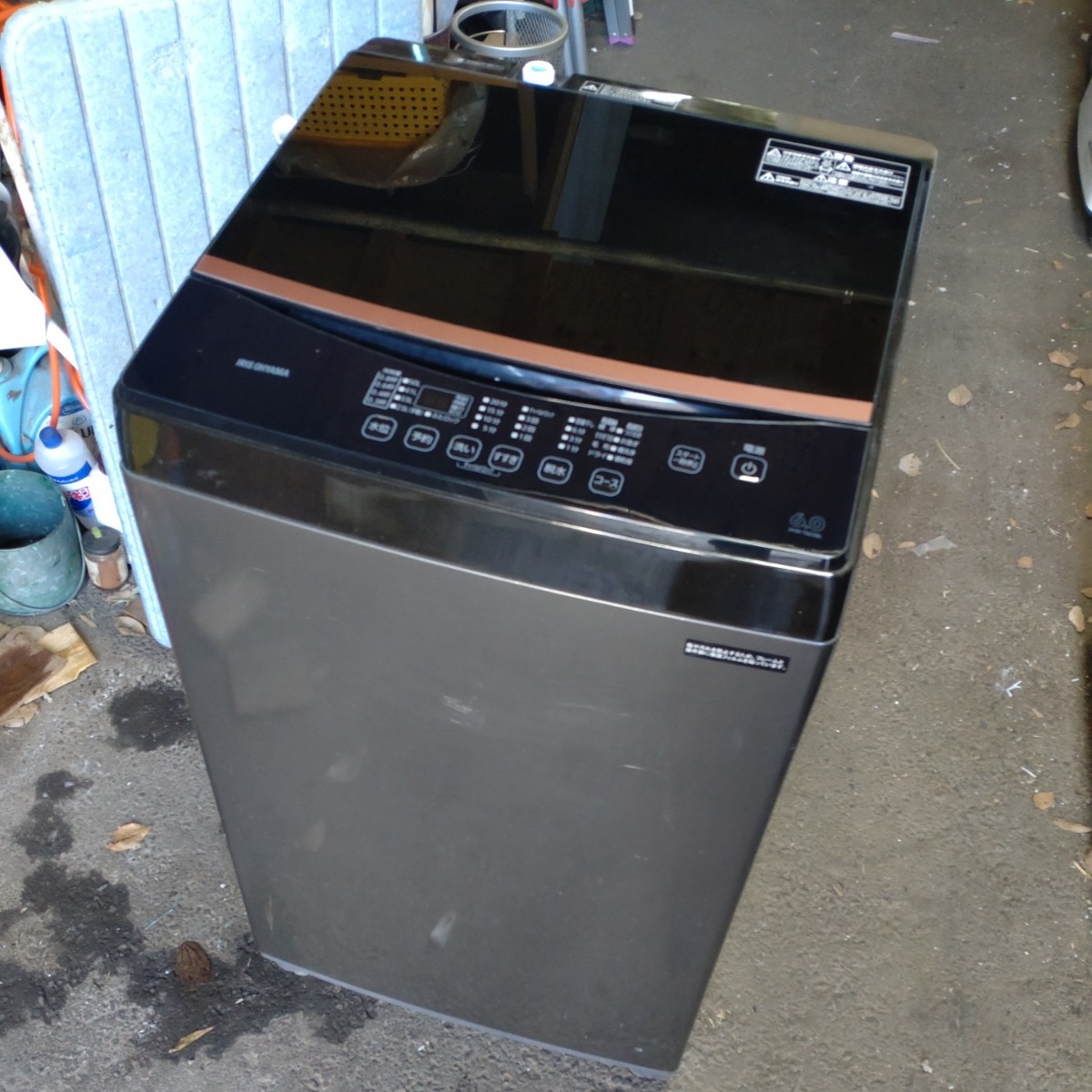 【店頭渡し推奨】アイリスオーヤマ 全自動洗濯機 IAW-T603BL 2021年製 6.0kg 中古 現状渡しの画像1