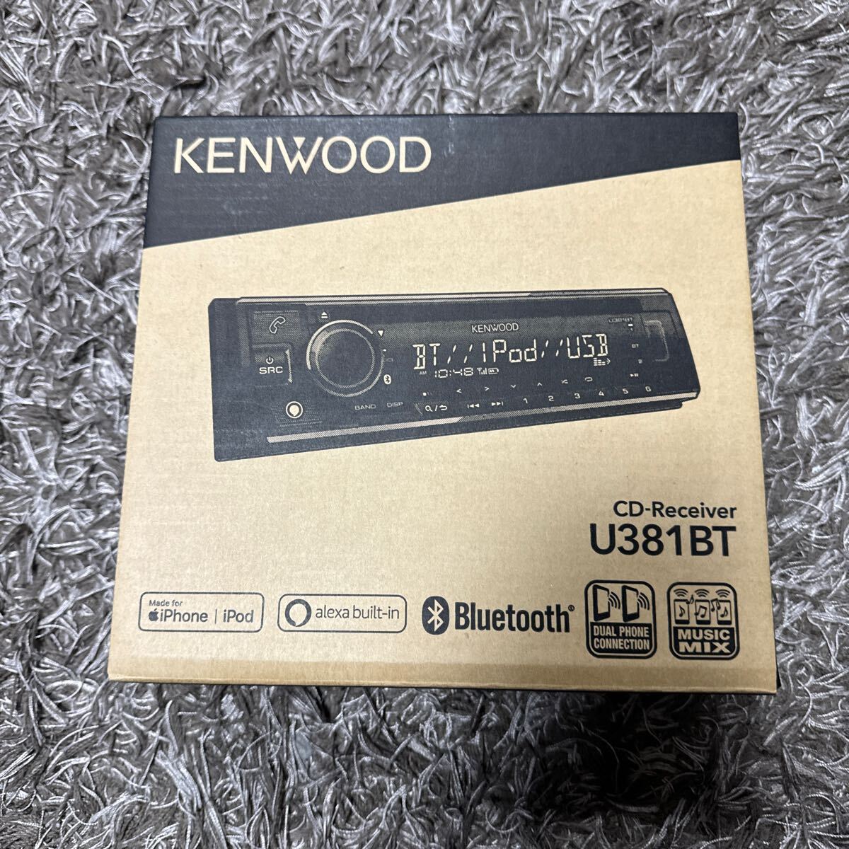 新品未使用品 ケンウッド(KENWOOD) カーオーディオ 1DIN 【U381BT】 自動車 Bluetooth アレクサ対応_画像1