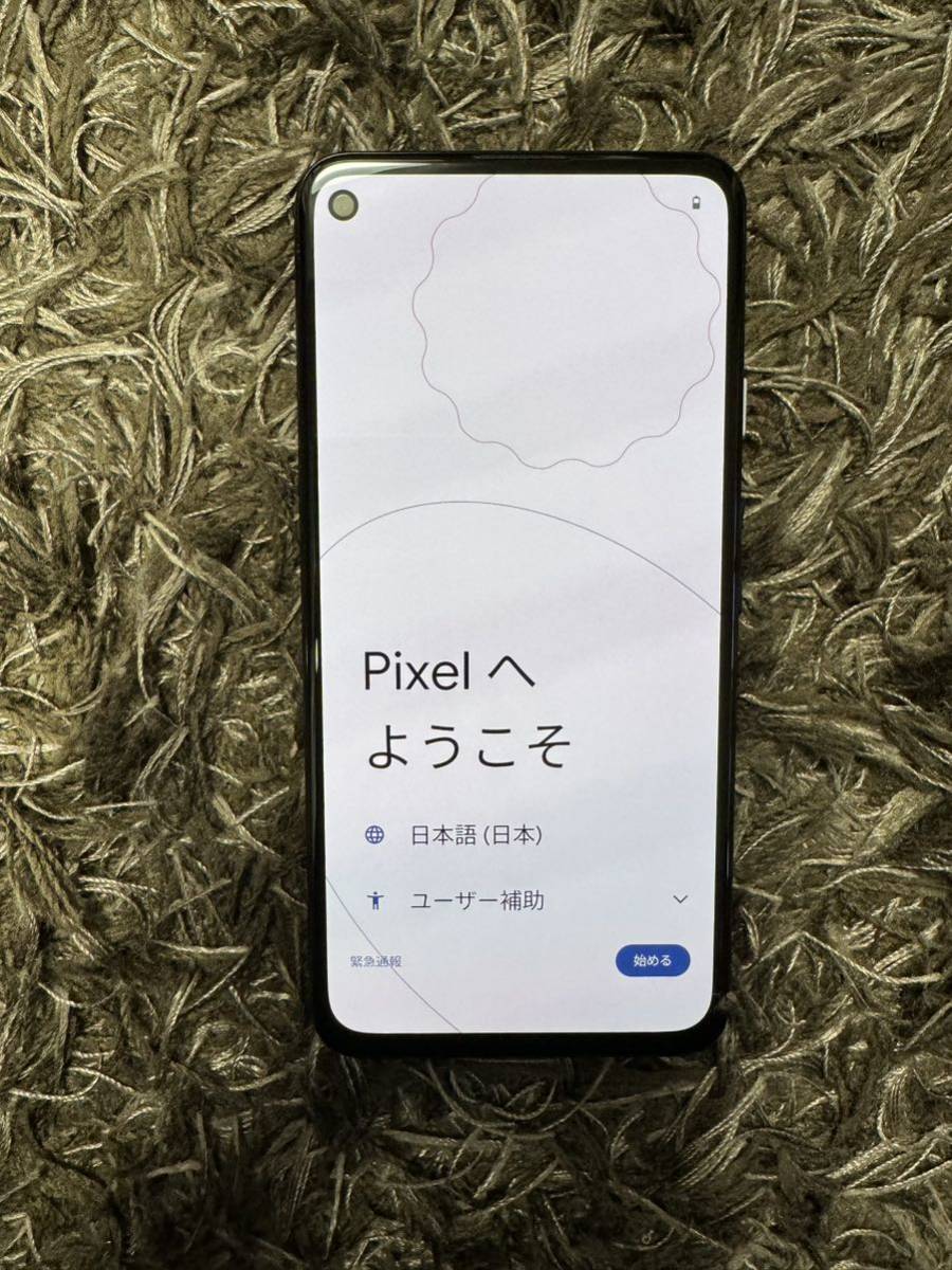 判定〇 Google Pixel 4a (5G) 128GB G025H ブラック ソフトバンク版 SIMフリーの画像1