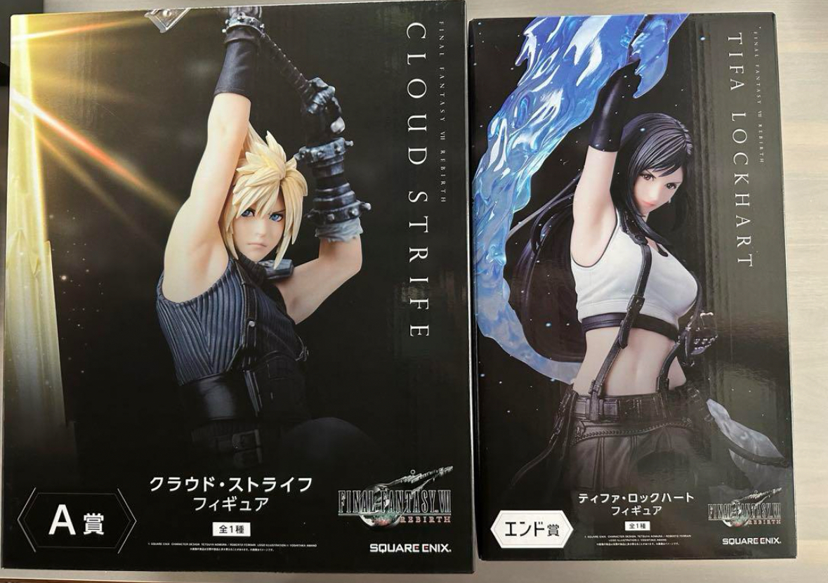 ファイナルファンタジー FINAL FANTASY VII REBIRTH 発売記念くじ A賞 エンド賞 フィギュア2種セット_画像1