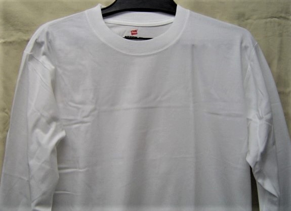 送料無料 Hanes ヘインズ BEEFY ビーフィー ロングスリーブ Tシャツ 長袖 2枚セット 厚地 H5186-2 白 XL メンズ レディース 人気_画像5
