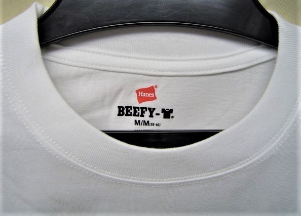 送料無料 Hanes ヘインズ BEEFY ビーフィー ロングスリーブ Tシャツ 長袖 2枚セット 厚地 H5186-2 白 M メンズ レディース 人気_画像4