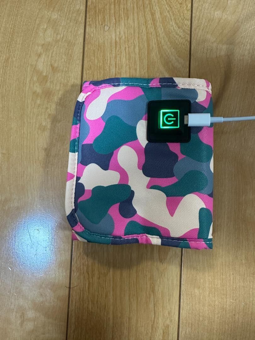 ミルクウォーマー 哺乳瓶 温乳器 保温 USB 迷彩柄 ピンクの画像9