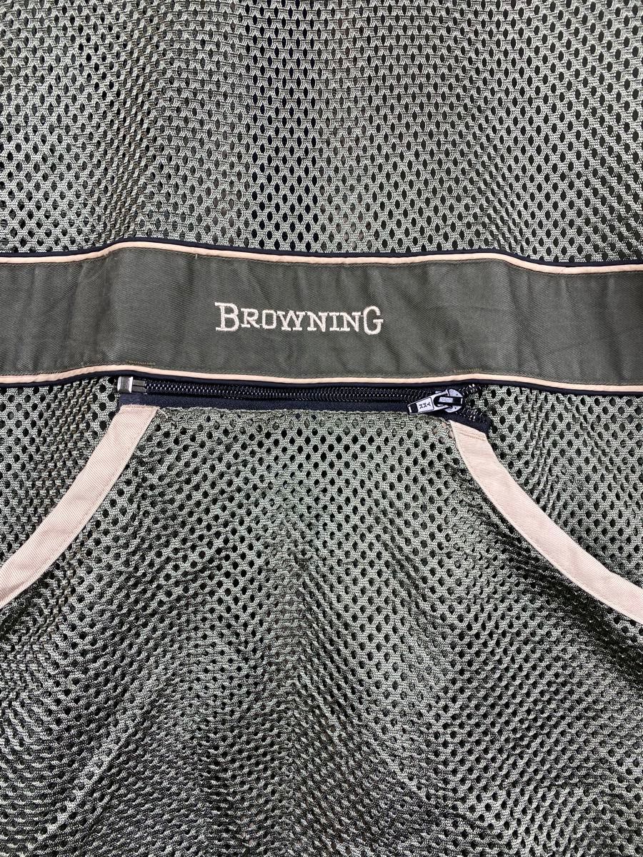 USA古着 BROWNING シューティング　メッシュベスト　アウトドア　L ハンティングベスト