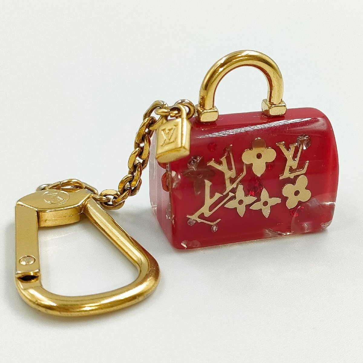 S2539●送料198円～ ジャンク LOUIS VUITTON ルイヴィトン ポルトクレ スピーディ アンクルージョン キーホルダー チャーム キーリングの画像1