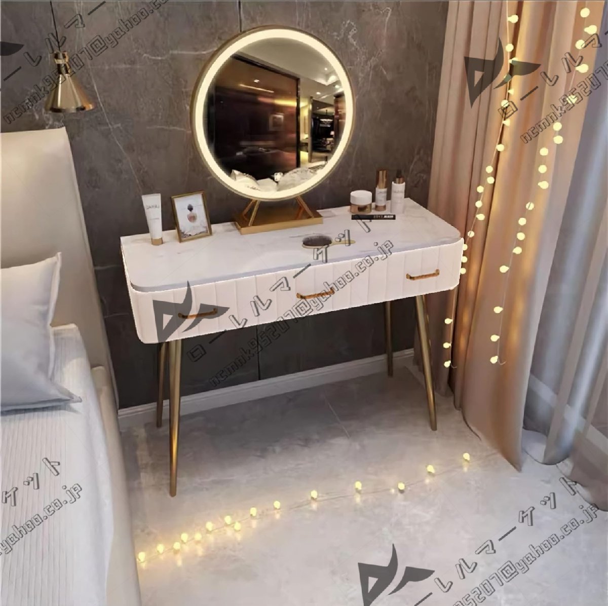 o. series dresser dresser storage velour chair Northern Europe manner dressing up LED mirror cosmetics table storage attaching mirror pcs. set 100Cm 2 point 