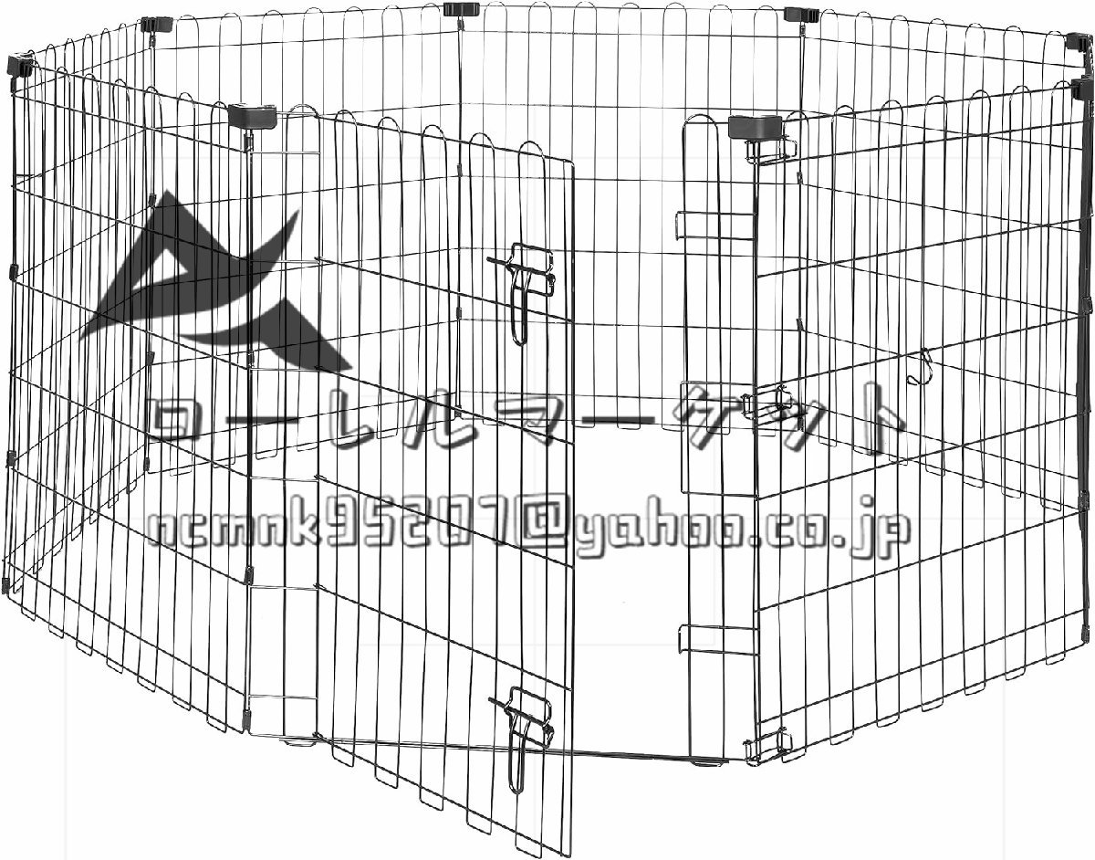  Basic домашнее животное Circle домашнее животное забор складной возможность металлический с подъемником panel 8 листов 150 x 150 x 76cm черный 