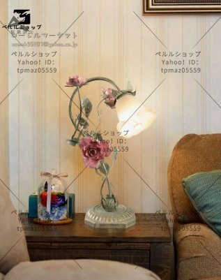 大人気 照明 スタンドライト テーブルランプ デスクライト姫系雑貨 花柄 ローズステンド_画像5