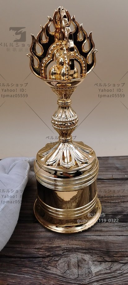 「密教法具 寺院用仏具」 極上品 寶珠鈴 真鍮製磨き仕上げ 25cm_画像4