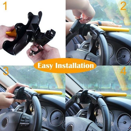 LDL204 # steering wheel lock automobile steering wheel lock anti-theft tool made of metal size color selection none 