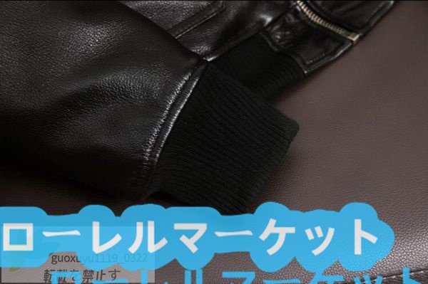 牛革 レザージャケット メンズファッション カウハイド バイクレザー ライダース 本革 強くお勧めフライトジャケット 中綿 革ジャン S～5XL_画像9