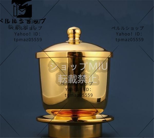 （ 密教法具 前具 寺院用仏具）聖天用品 聖天法具 洒器 2点セット 真鍮製磨き仕上げ