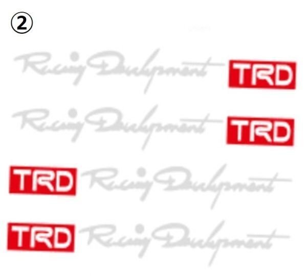 4枚組 TRD車ドアハンドル 反射車ステッカー TRD スタイリングドアハンドルデカールカースタイリングデザイン BQ321_画像3
