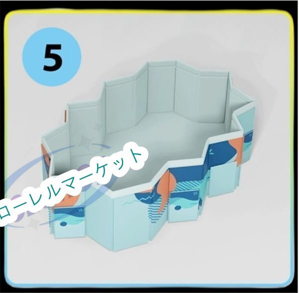 人気美品★大型 プール 約2.1m 空気入れ不要 空気なし 広げるだけ 簡単 排水口 大人数 夏休み 水遊び 家庭用プールの画像7