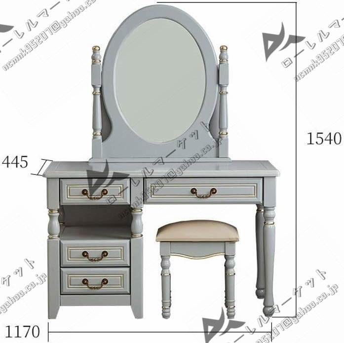  table lighting desk 4.. drawer dressing mirror solid Raver wood . vanity make-up table 