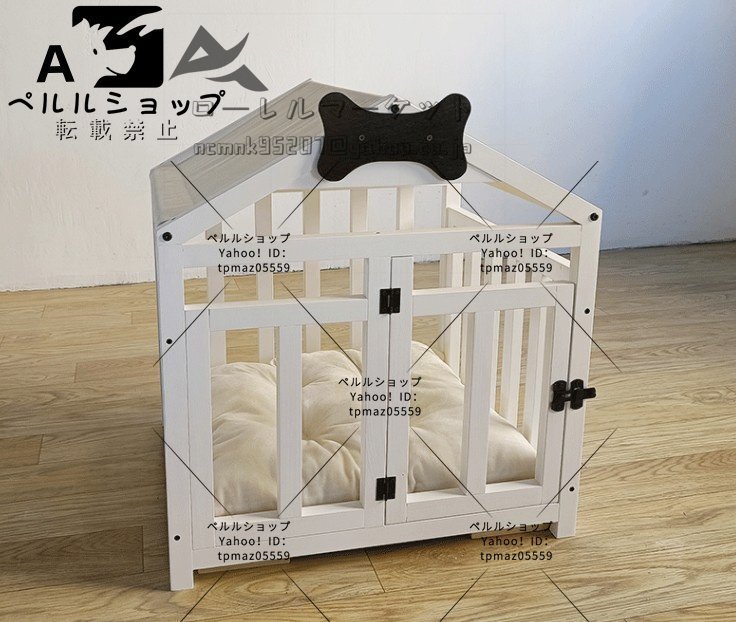 犬小屋 中型犬ベッドマット 松の木 木製 木の部屋 屋内 屋外 小屋 産室 ケージ 65*54*72cm_画像2