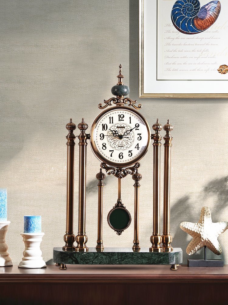 やや贅沢 アメリカ式 置き時計 大理石 ヨーロッパ アメリカ クラシック アンティーク調 レトロ 置き時計 おしゃれ 静音　置時計