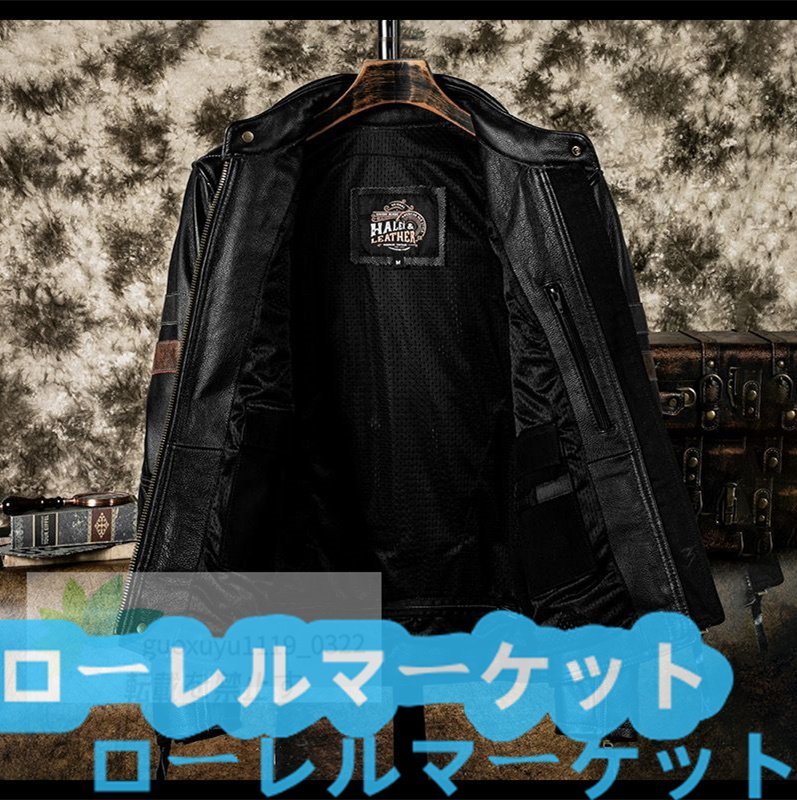 革ジャン 本革 ハーレー メンズ 特価★入手困難★最上級牛革 ライダース バイクウエア レザージャケット オートバイ ブルゾン M~5XL_画像2