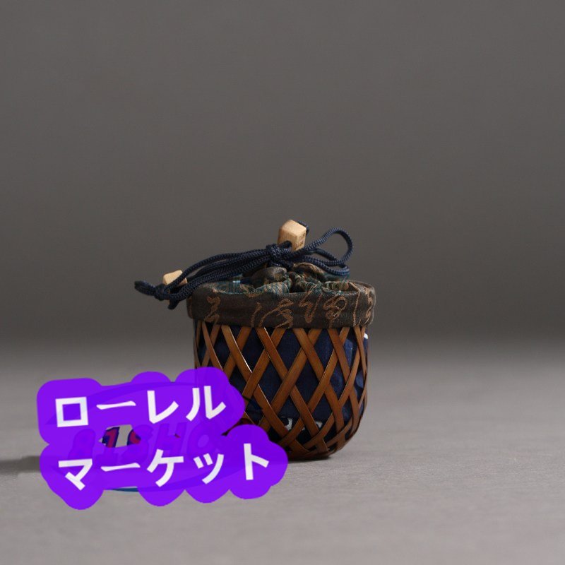 茶籠★収納かご★手作り★竹工芸★竹細工★工芸品★置物★茶道具 特売★入手困難！高品質_画像1