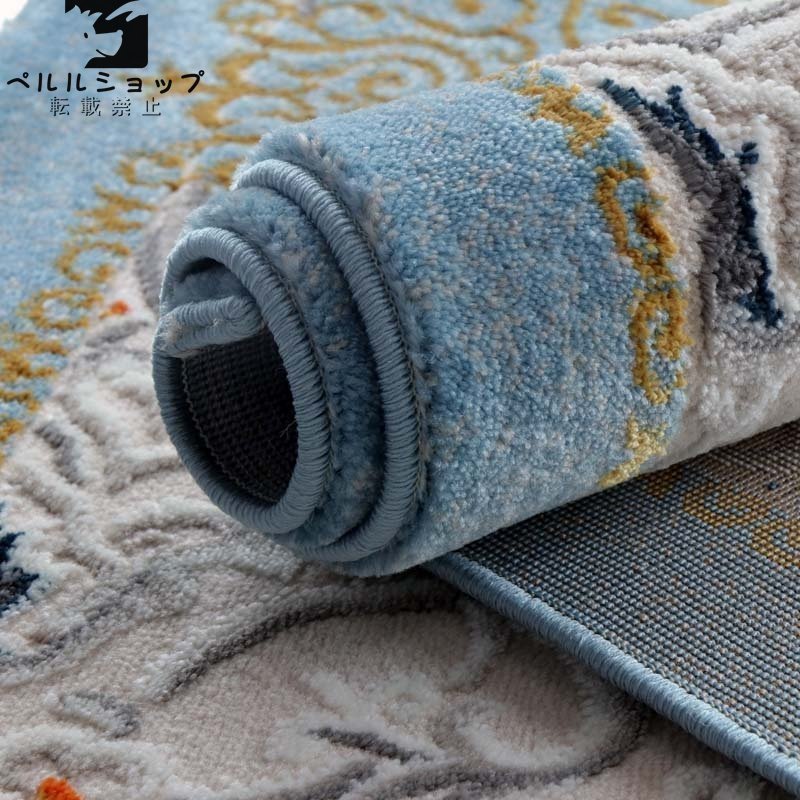 本物 段通 シルク絨毯 手織りカーペット 花柄160cm*230cm ペルシャ絨毯_画像4